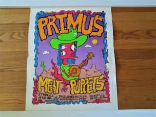Primus - Meat Puppets Mega - Rare 1995 Concert Poster Artist Signed & Numbered