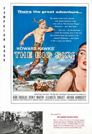 The Big Sky - Kirk Douglas - Howard Hawks Western - Pressbook