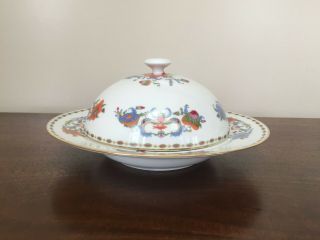 A Raynaud Ceralene Limoges VIEUX CHINE Round Covered Muffin Warmer Butter Dish 2