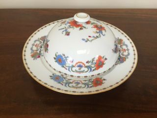 A Raynaud Ceralene Limoges VIEUX CHINE Round Covered Muffin Warmer Butter Dish 4