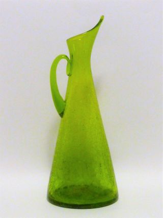 Huge Blenko Crackle Vase 976 Emerald Green Winslow Anderson 1962 Exc