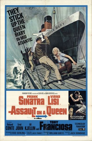 Assault On A Queen 1966 27x41 Orig Movie Poster Fff - 63767 Frank Sinatra
