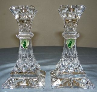 Waterford Crystal Lismore 6 " Candle Holders Candlesticks