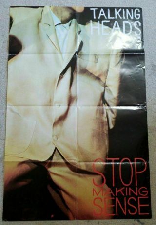 Talking Heads Stop Making Sense 1984 David Byrne Frantz Sire Record Promo Poster