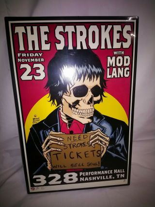 The Strokes Rare Limited Edition 44/300 Silk Screen Concert Brian Ewing