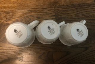 3 COALPORT England Bone China COUNTRYWARE White Cabbage Coffee Beaker Mugs 3