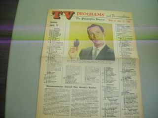 Weekly Tv Program Guide Philadelphia Inquirer (4) 1960 - 1966