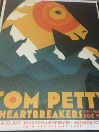 Tom Petty Red Rocks Limited Print 18x24 (frame Not) Final Tour 48/200