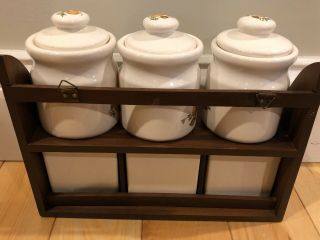 Vintage Spice Of Life Spice Rack With Mini Canisters 6