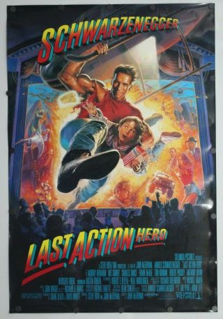 Last Action Hero 1993 Double Sided Movie Poster 27 " X 40 "