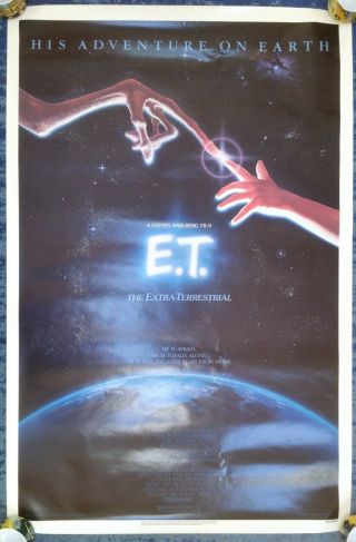 E.  T.  27 " X 41 " Movie Poster - 1982 Full One - Sheet Rolled (no Folds)