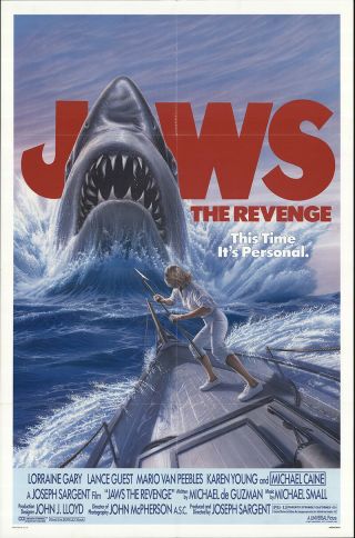 Jaws: The Revenge 1987 27x41 Orig Movie Poster Fff - 58338 Very Fine Lorraine Gary