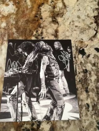 Aerosmith 2019 Autographed Photo And Back Stage Pass From Vegas Only 1 Left
