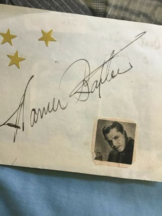 Oscar Winner Warner Baxter Signed Autographed Album Page/ Ed Hinton Reverse Side 4