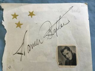 Oscar Winner Warner Baxter Signed Autographed Album Page/ Ed Hinton Reverse Side 8