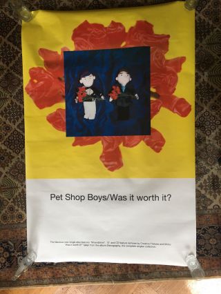 Pet Shop Boys Poster For The 1991 Single Was It Worth It?: 40x60 Inches