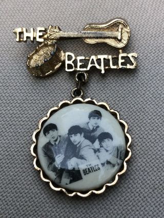 Vintage 1964 The Beatles Brooch Pin By Nems Must Sell