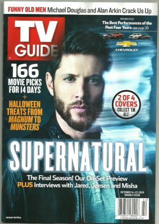 Tv Guide - 10/2019 - Supernatural - Cover 2 - Jensen Ackles - No Mailing Label