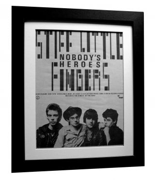 Stiff Little Fingers,  Slf,  Punk Poster Ad,  1980,  Framed,  Fast Global Ship