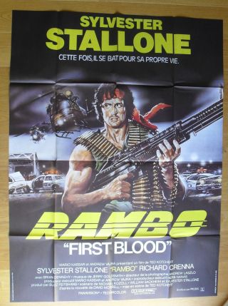 Rambo First Blood Sylvester Stallone French Movie Poster 63 " X47 " 