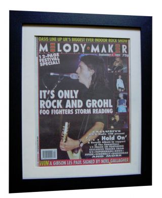 Foo Fighters,  Melody Maker 1995,  Vintage,  Poster,  Framed,  Fast Global Ship