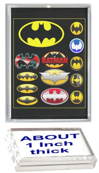 Batman Bat Signal History Acrylic Executive Display Piece Desk Top Paperweight