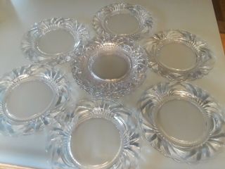 11 Vintage Cambridge Glass Caprice Clear 9.  25 " Dinner Plates