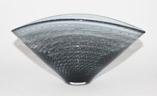 Kosta Boda,  Goran Warff 59980 Art Glass Oval Bowl,  11 " By 7 7/8 " By 5 5/8 " H