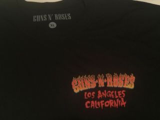 Official Gun N Roses Concert Shirt XL 9/21/19 Hollywood Palladium Rare 3