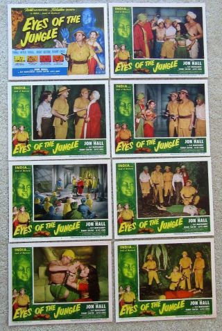 Eyes Of The Jungle 1953 Set Of 8lc 