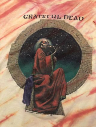 Vintage Soft 1987 Grateful Dead Blues for Allah Tie Dye T - Shirt M 2