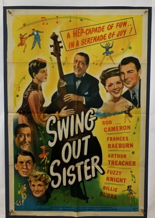 Swing Out Sister Movie Poster (verygood, ) One Sheet 1945 Folded 4467