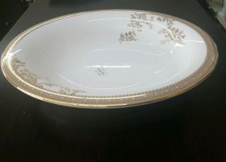 Vera Wang Vera Lace Gold By Wedgwood 9.  75 " Open Vegetable Bowl -