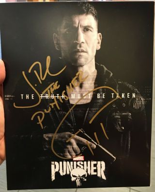 Jon Bernthal Signed Punisher 8x10 Marvel Autograph Autographed
