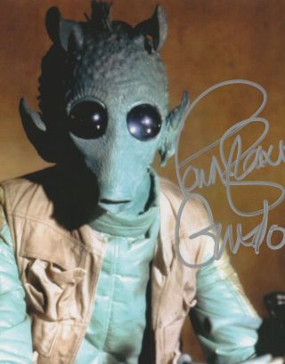 Paul Blake Autograph 8x10 Photo Star Wars Greedo Signed Zobie 3