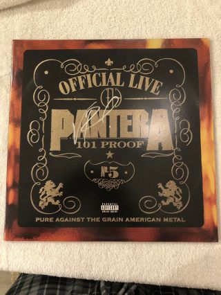 Pantera Official Live 101 Proof Album Signed By Vinnie Paul Rare Look Vintage
