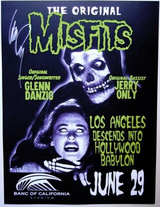Og Misfits Los Angeles Boc Stadium June 29 2019 Danzig Signed Ltd Ed Poster