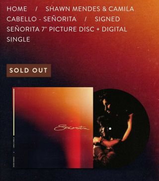 Auto Autographed Signed Vinyl Camila Cabello Shawn Mendes Picture Disc Vinyl Lp