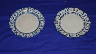 Dedham Art Pottery 8 3/4 " Rabbit Plates - 1 Pair - Ex -
