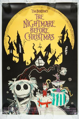 The Nightmare Before Christmas 27x40 Rare 1sh 1993 Movie Poster Int.  Ver