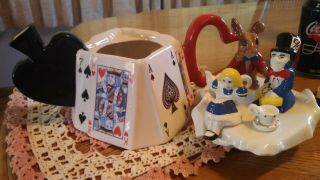 Paul Cardew Southwest Ceramics Alice in Wonderland Teapot dated 1990 2
