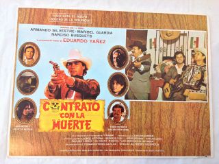 Rare Vintage Mexican Movie Poster 1985 Contrato Con La Muerte Maribel Guardia