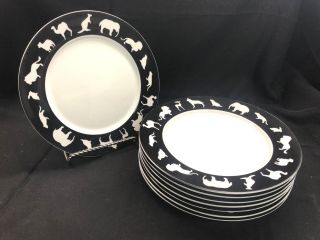 Vintage Block Spal Wildlife Designed By Jack Prince Dinner Plate Set Of 8
