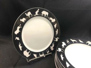 Vintage Block Spal Wildlife Designed by Jack Prince Dinner Plate Set of 8 2