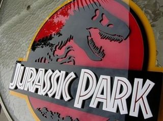 Jurassic Park 3d Art Sign Fossil Dinosaur Small 6.  5 Inch Movie Dvd Dino
