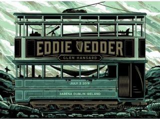 Pearl Jam Eddie Vedder 2019 Poster Dublin - Travis Price - Show Edition 7/3