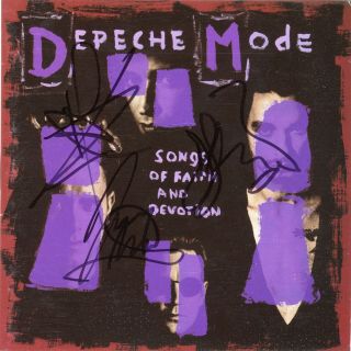 Depeche Mode Dave,  Martin,  1 Signed Cd Songs Of Faith And Devotion.
