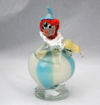 Murano Italy Venetian Art Glass Clown Figurine