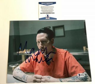 Marilyn Manson Autographed 8.  5x11 Photo Signed Sons Of Anarchy Soa Beckett