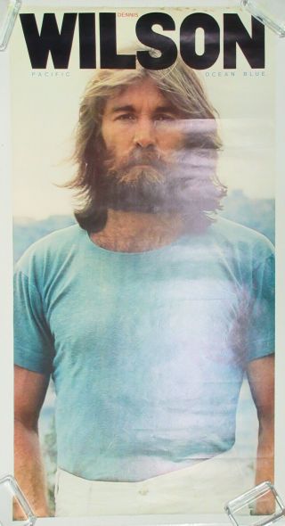Dennis Wilson Pacific Ocean Blue 1977 Us Surf Promo Poster Beach Boys Vg -